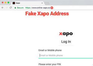 FAKE XAPO Address
